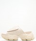 Women Platforms Low Binary.Pool Beige ECOleather Buffalo