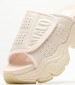 Women Platforms Low Binary.Pool Beige ECOleather Buffalo