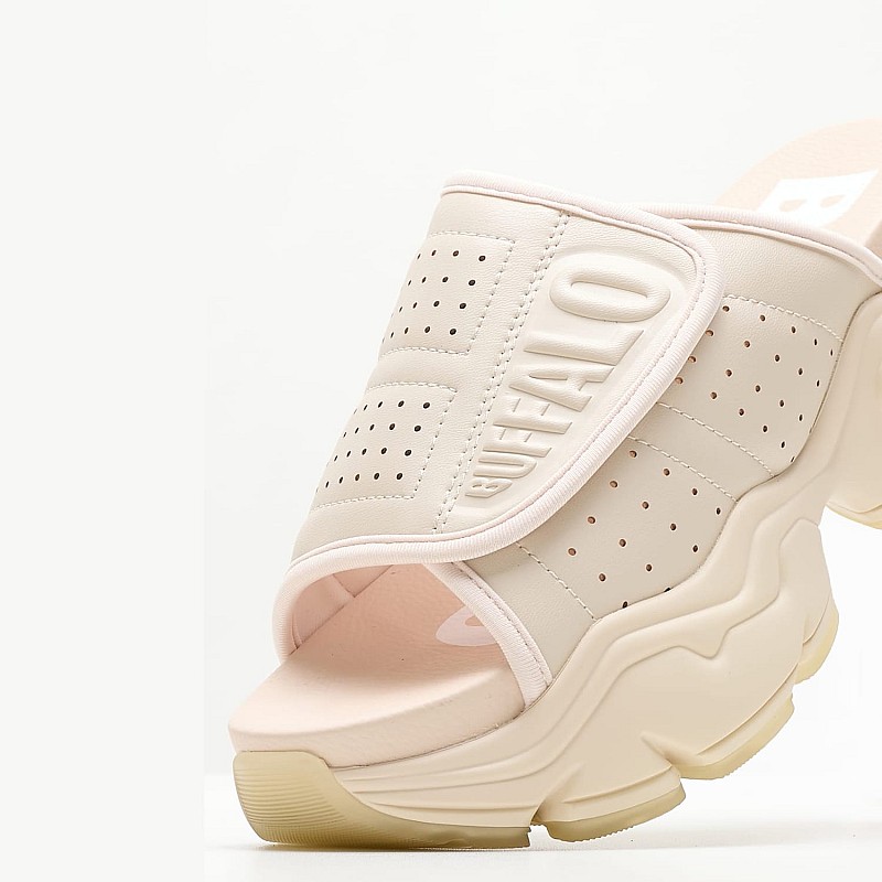 Women Platforms Low Binary.Pool Beige ECOleather Buffalo