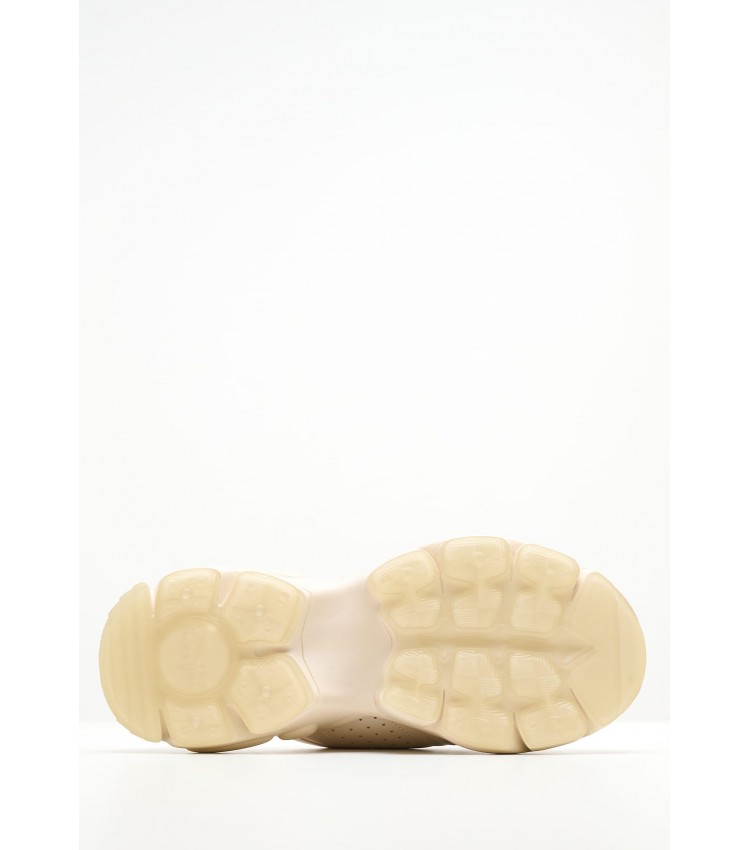 Women Platforms Low Binary.Pool Beige ECOleather Buffalo