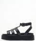 Women Platforms Low Noa.Greek Black ECOleather Buffalo