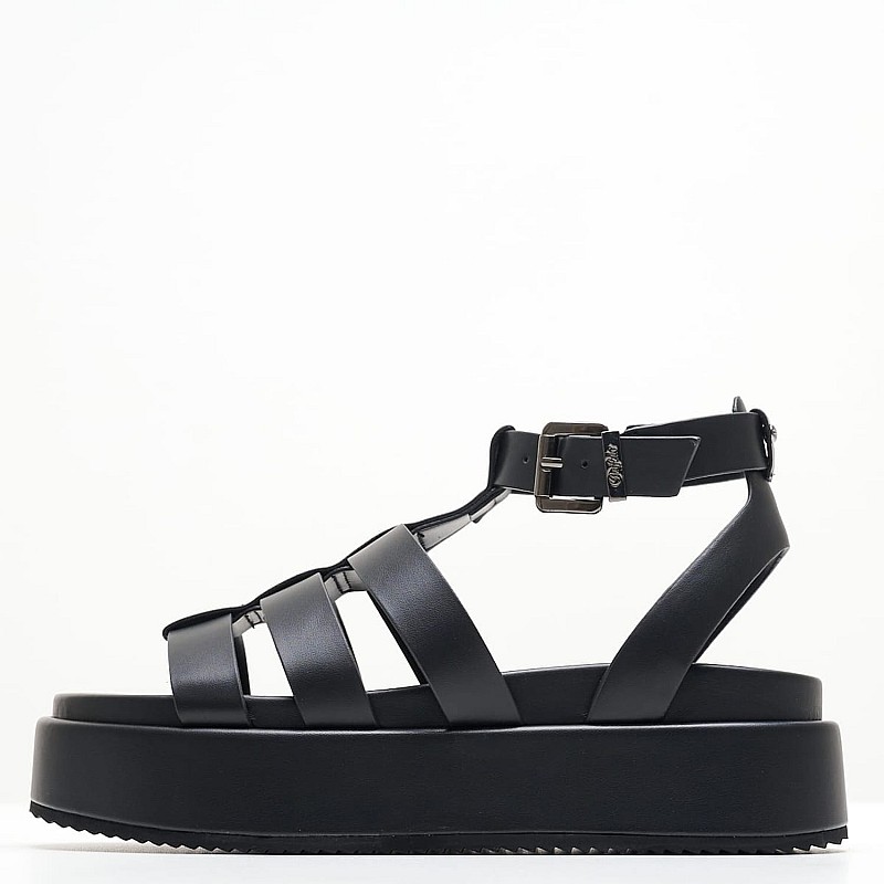 Women Platforms Low Noa.Greek Black ECOleather Buffalo