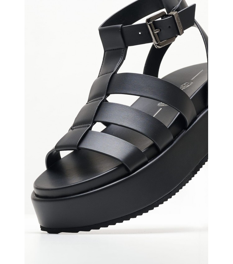 Women Platforms Low Noa.Greek Black ECOleather Buffalo