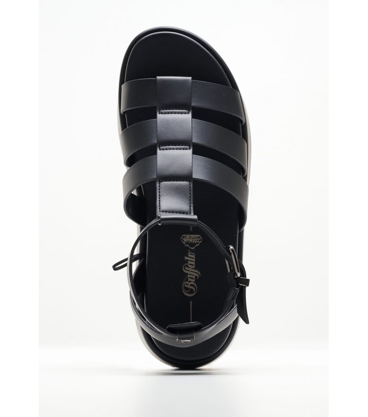 Women Platforms Low Noa.Greek Black ECOleather Buffalo