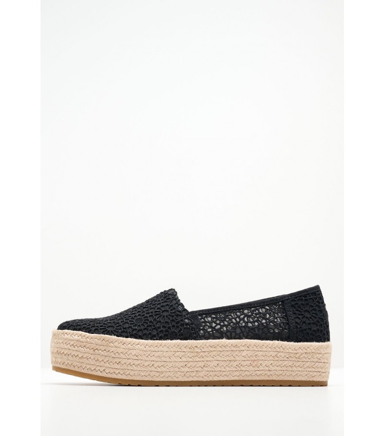 Women Espadrilles Valencia.Mrc Black Fabric Toms