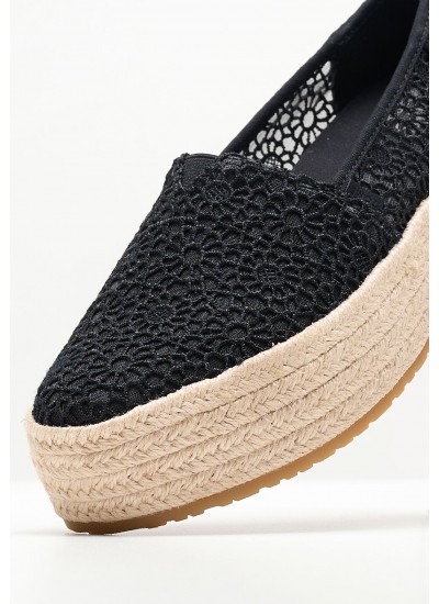 Women Espadrilles Valencia.Mrc Black Fabric Toms