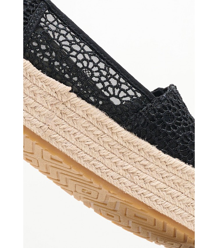 Women Espadrilles Valencia.Mrc Black Fabric Toms