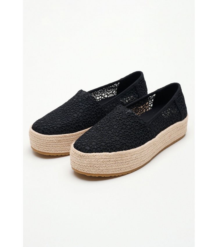 Women Espadrilles Valencia.Mrc Black Fabric Toms