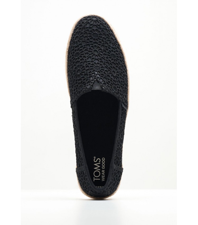 Women Espadrilles Valencia.Mrc Black Fabric Toms