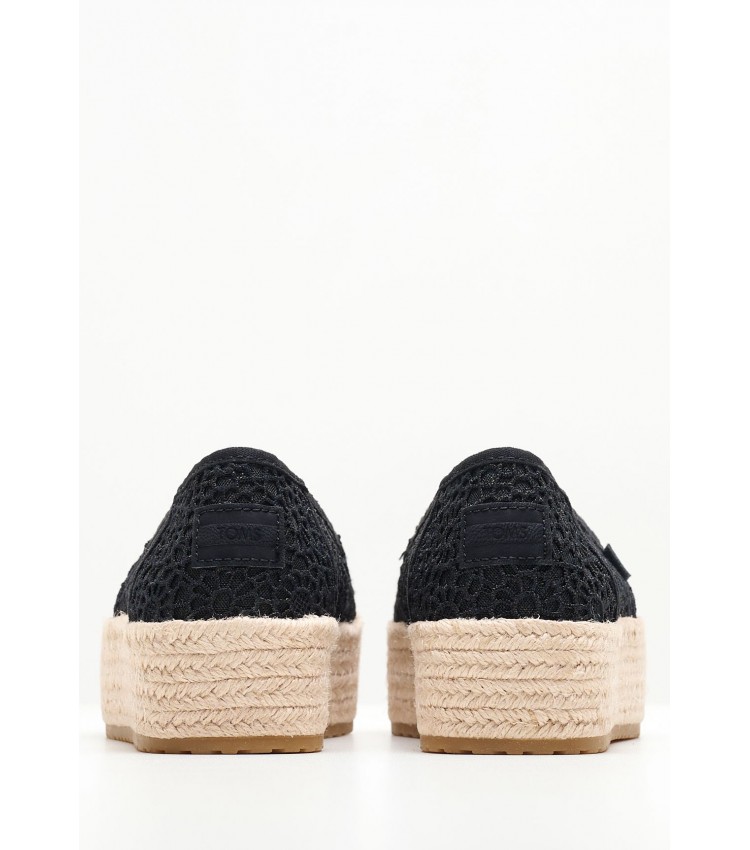 Women Espadrilles Valencia.Mrc Black Fabric Toms