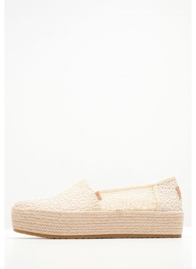 Women Espadrilles Valencia Beige Fabric Toms