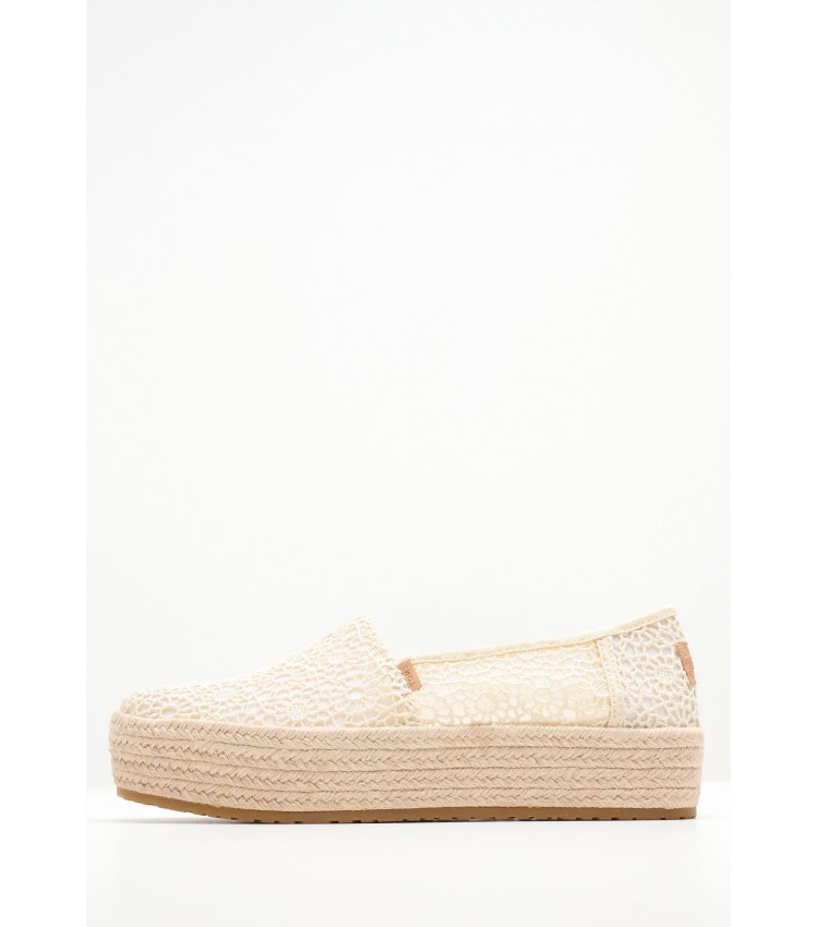 Women Espadrilles Valencia Beige Fabric Toms