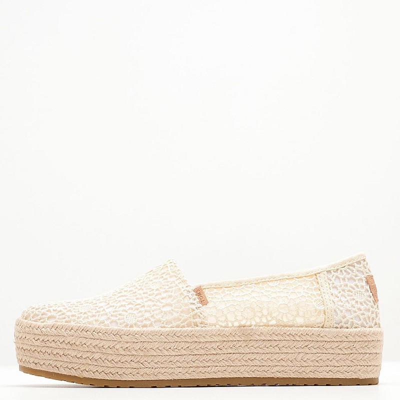 Women Espadrilles Valencia Beige Fabric Toms