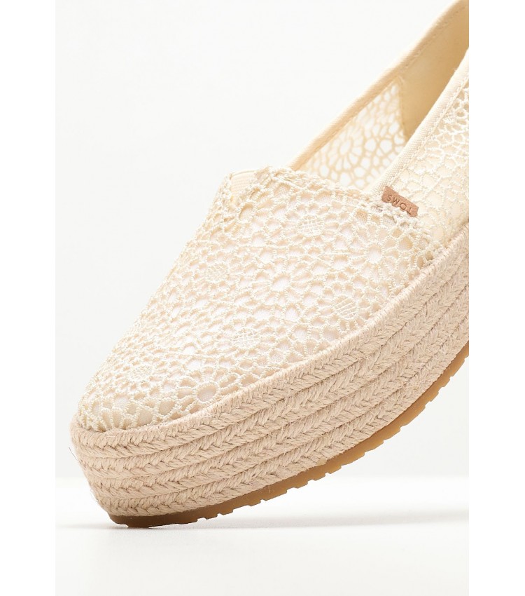 Women Espadrilles Valencia Beige Fabric Toms