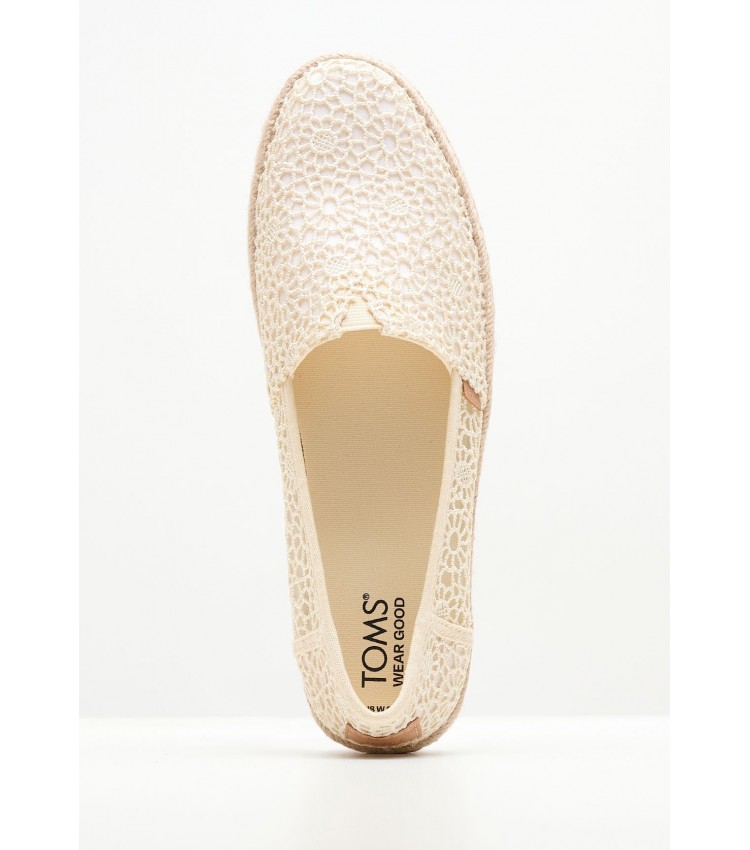 Women Espadrilles Valencia Beige Fabric Toms