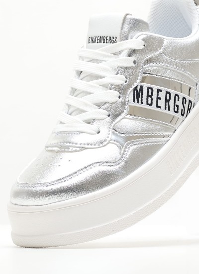 Women Casual Shoes 20310 Silver ECOleather Bikkembergs