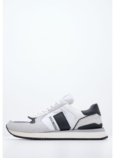 Ανδρικά Παπούτσια Casual Cupsole.Chunky Άσπρο Δέρμα Calvin Klein