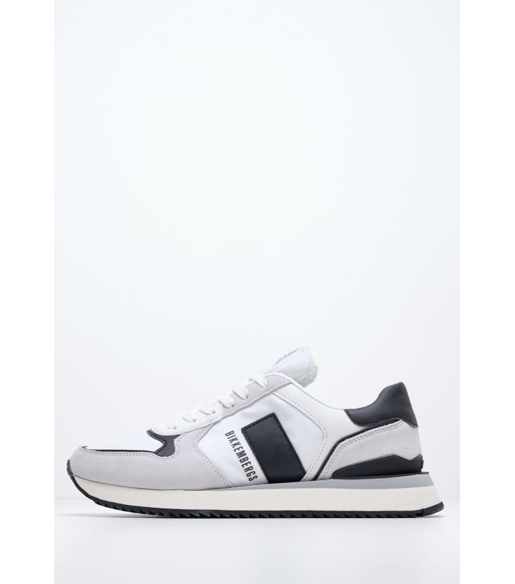 Men Casual Shoes 22019.A White Buckskin Bikkembergs