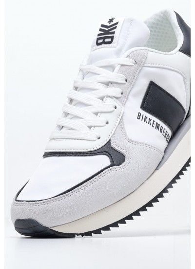 Men Casual Shoes 22019.A White Buckskin Bikkembergs