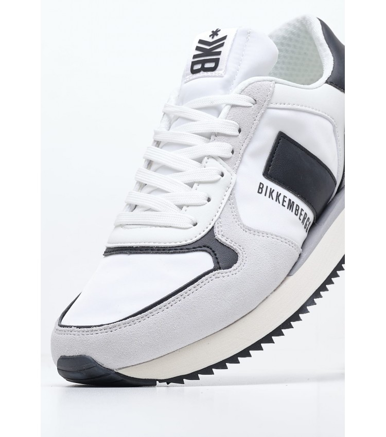 Men Casual Shoes 22019.A White Buckskin Bikkembergs