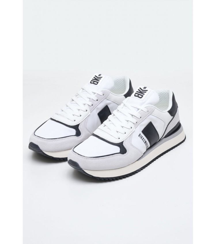 Men Casual Shoes 22019.A White Buckskin Bikkembergs