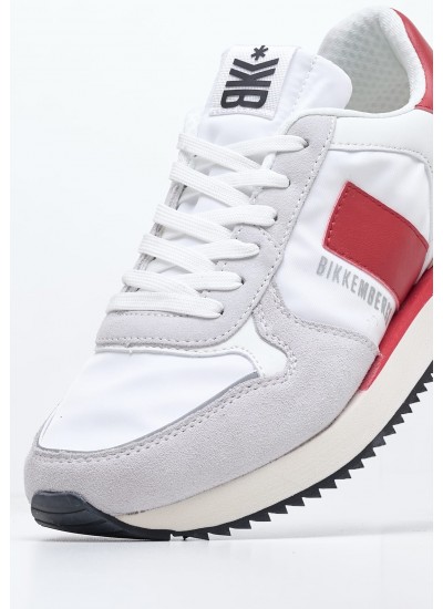 Men Casual Shoes 22019.B White Buckskin Bikkembergs