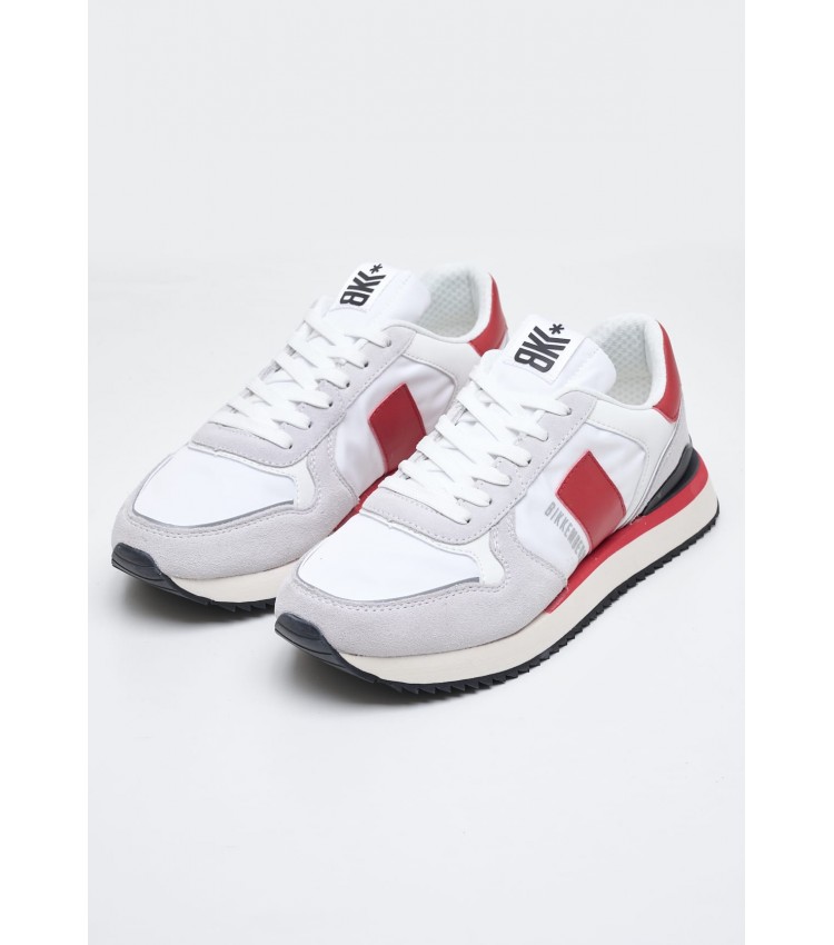 Men Casual Shoes 22019.B White Buckskin Bikkembergs