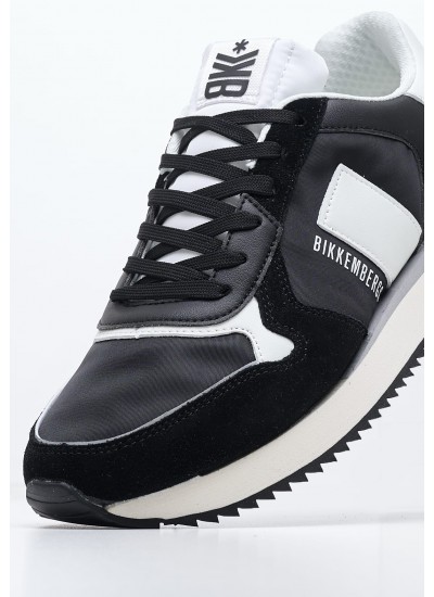 Men Casual Shoes 22019.E Black Buckskin Bikkembergs