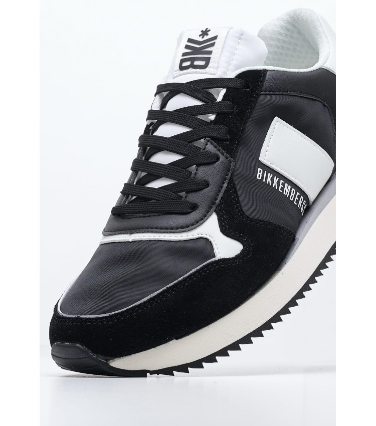 Men Casual Shoes 22019.E Black Buckskin Bikkembergs