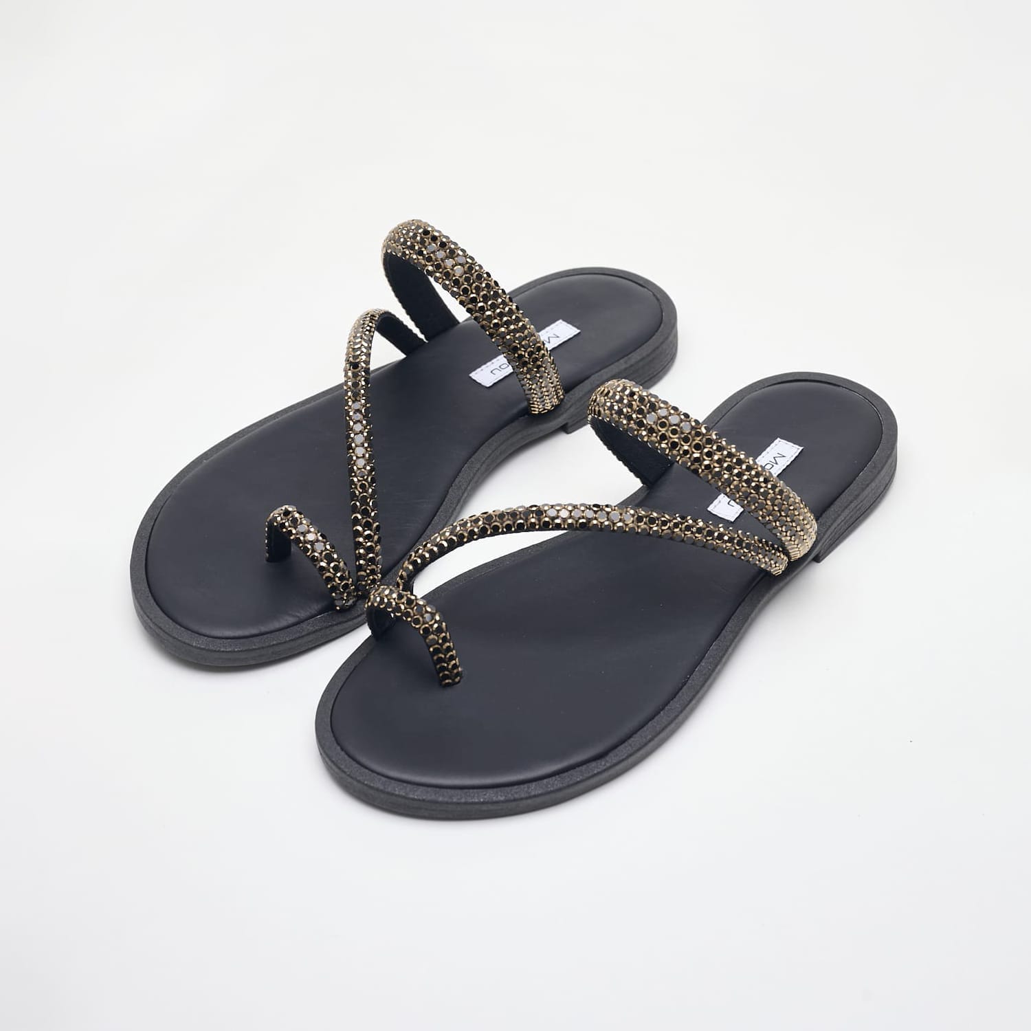 Γυναικεία Flats Blossom Μαύρο Strass Mortoglou