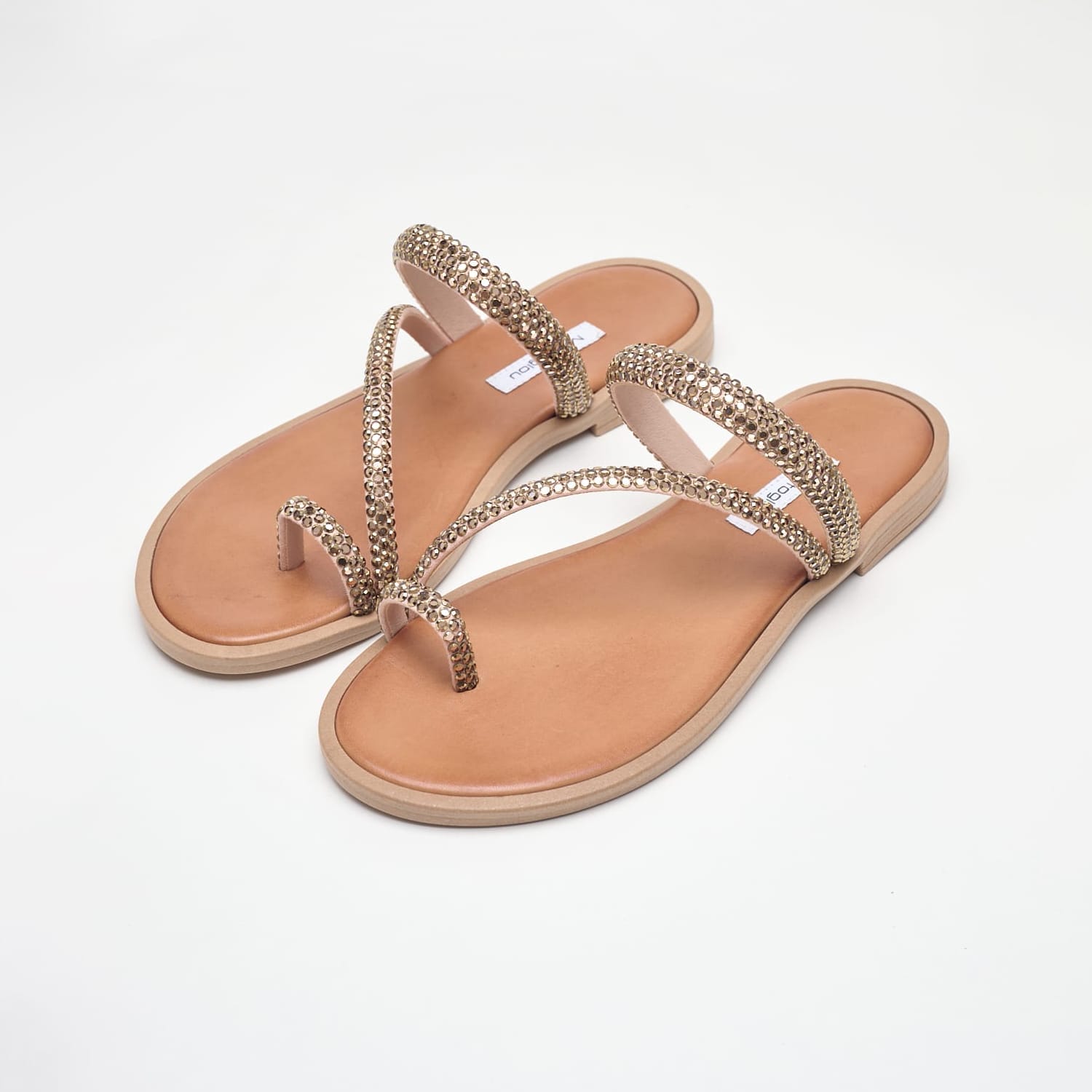Γυναικεία Flats Blossom Ταμπά Strass Mortoglou
