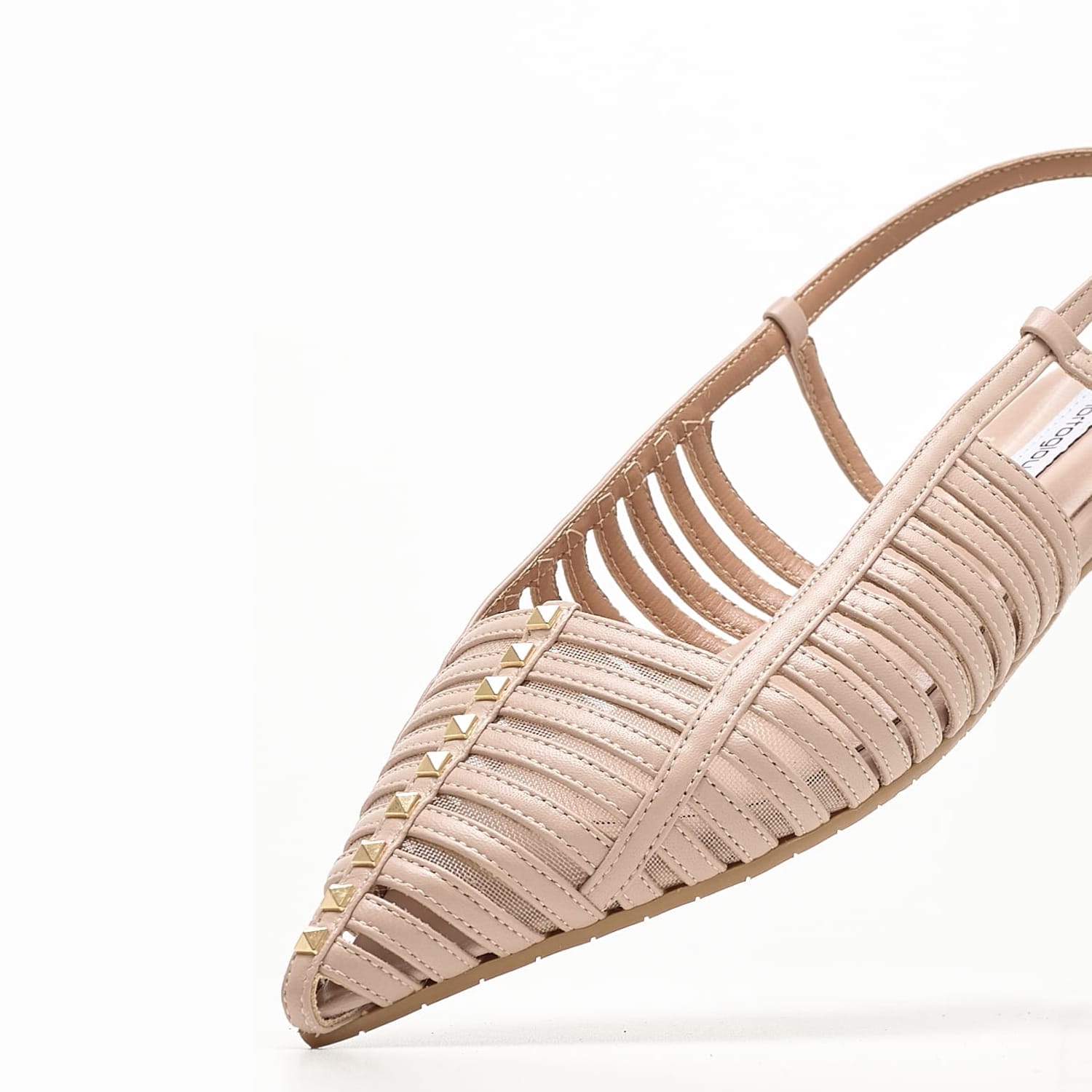 Γυναικεία Flats Carla Μπεζ Δέρμα Mortoglou