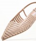 Γυναικεία Flats Carla Μπεζ Δέρμα Mortoglou