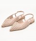 Women Flats Carla Beige Leather Mortoglou