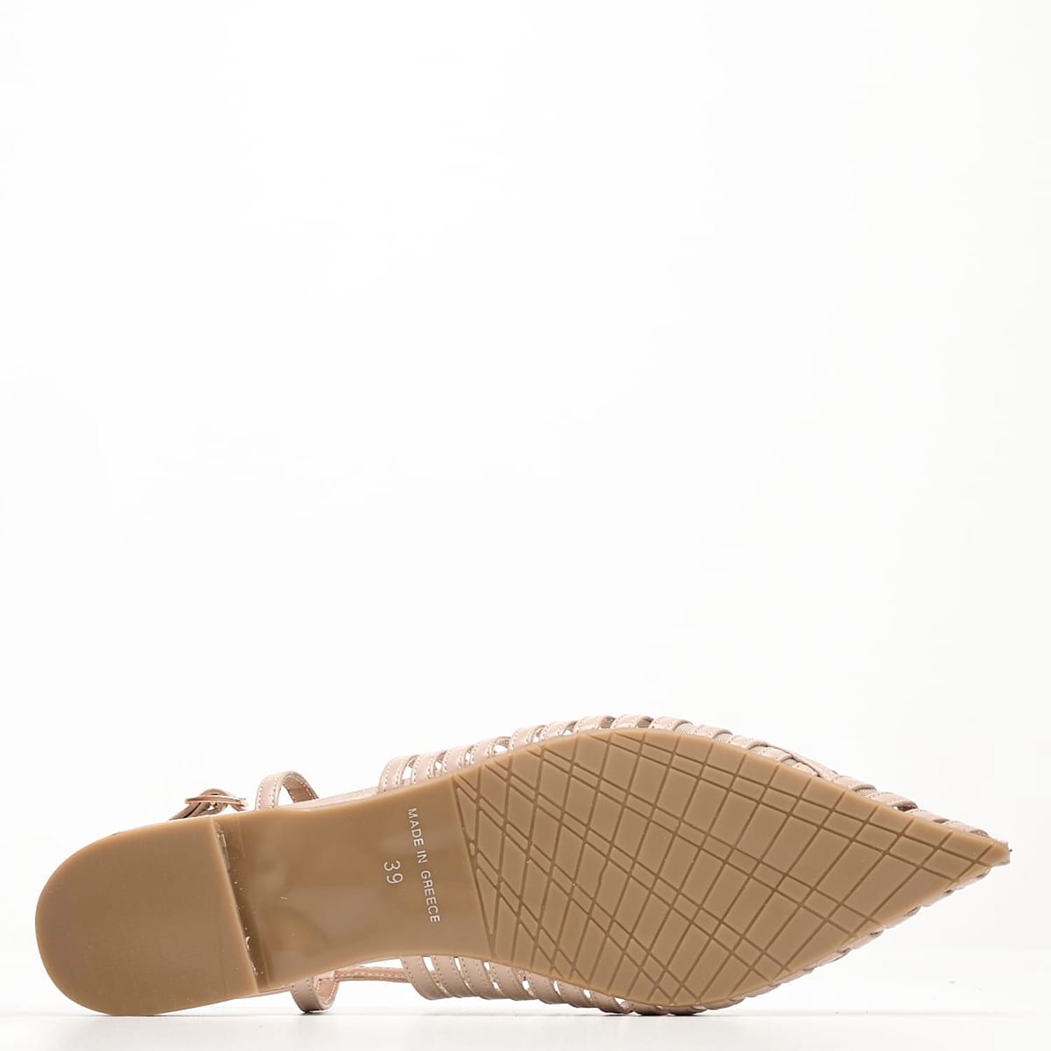 Γυναικεία Flats Carla Μπεζ Δέρμα Mortoglou