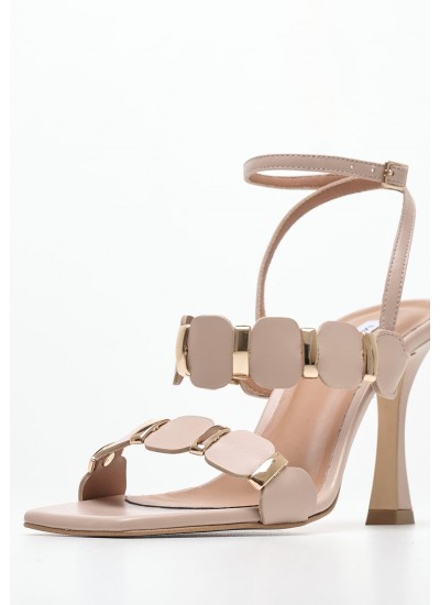 Women Sandals S8013 Silver Leather Mortoglou