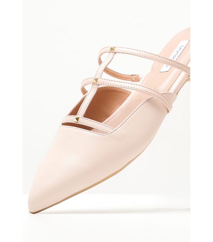 Women Mules Ine Nude Leather Mortoglou