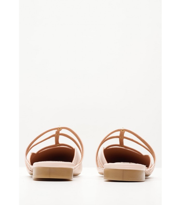 Women Mules Ine Nude Leather Mortoglou