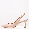 Women Pumps & Peeptoes Low Luna Beige Leather Mortoglou