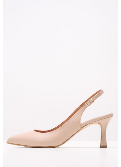 Women Pumps & Peeptoes Low Luna Beige Leather Mortoglou