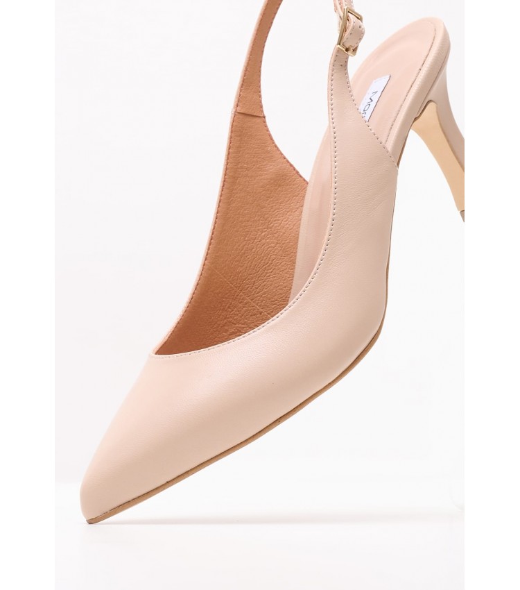 Women Pumps & Peeptoes Low Luna Beige Leather Mortoglou