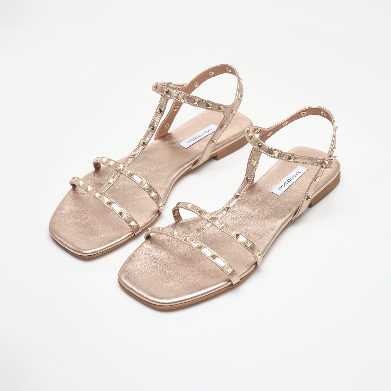 Women Flats Madelyn Bronze Leather Mortoglou
