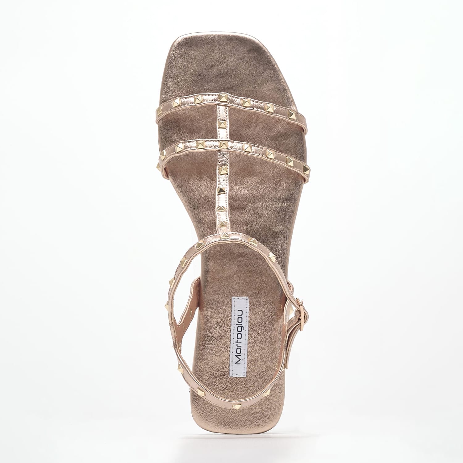 Women Flats Madelyn Bronze Leather Mortoglou