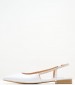 Women Flats Madi White Leather Mortoglou