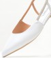 Women Flats Madi White Leather Mortoglou