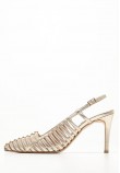 Women Pumps & Peeptoes High Mona Gold Leather Mortoglou