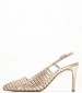 Women Pumps & Peeptoes High Mona Gold Leather Mortoglou