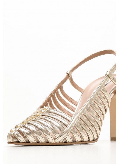 Women Pumps & Peeptoes High Mona Gold Leather Mortoglou