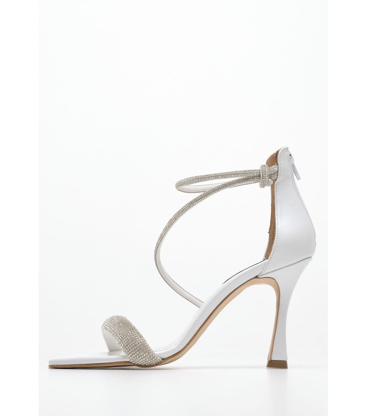 Women Sandals Nikka White Leather Mortoglou