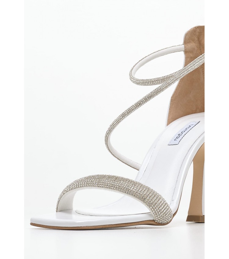 Women Sandals Nikka White Leather Mortoglou